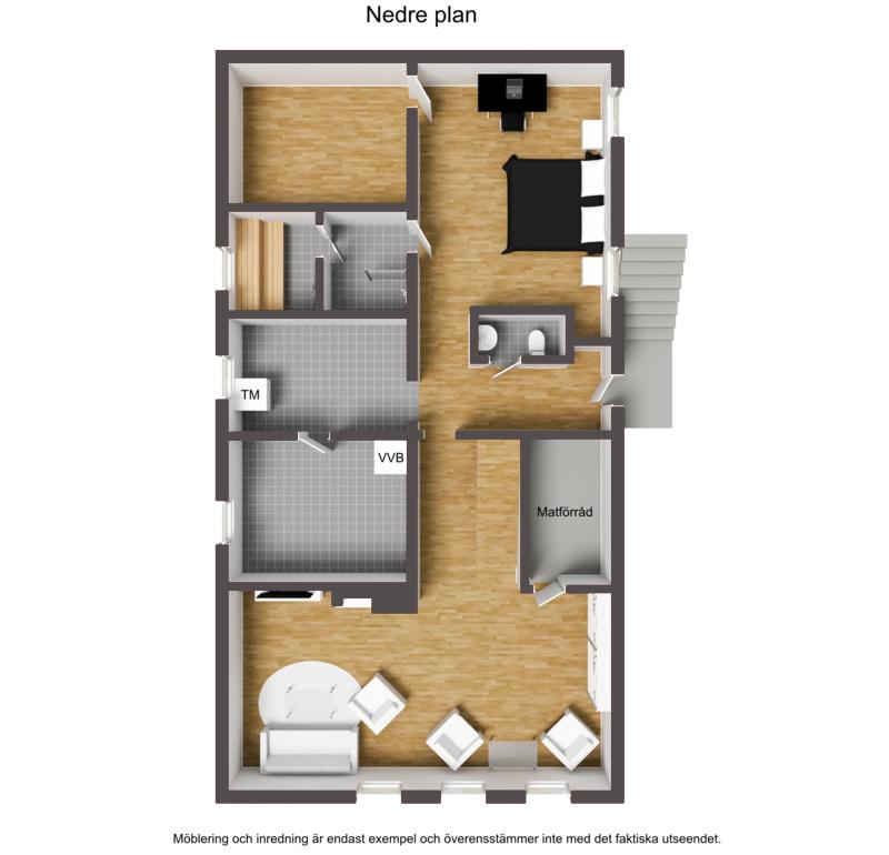 Stor välrenoverad villa om totalt 225 m² längst in på lugn återvändsgata