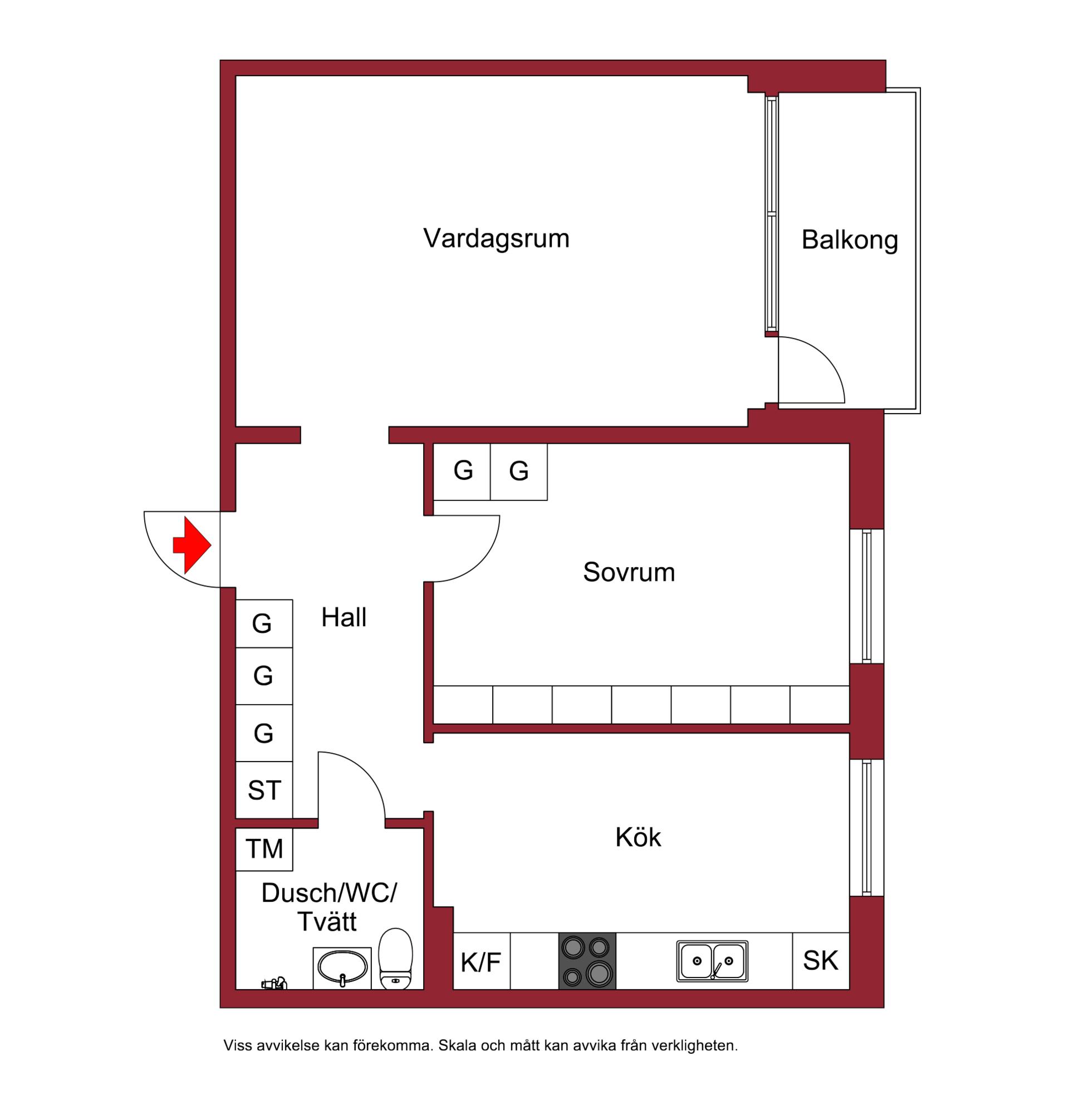 Välplanerad tvåa med soldränkt balkong, bra planlösning och ekonomiskt stark förening