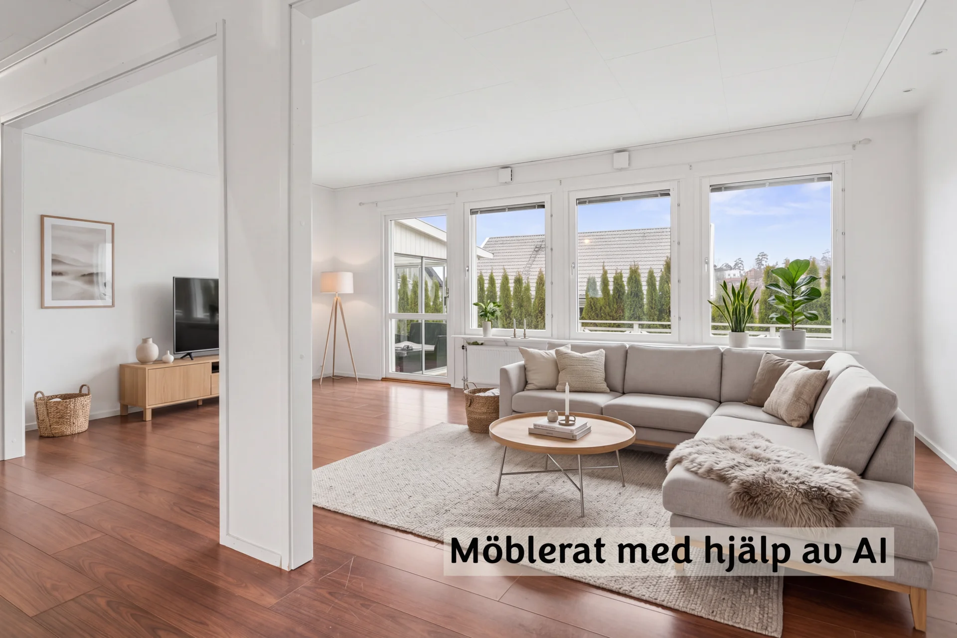 Rymlig familjevilla med uterum, carport och solceller
