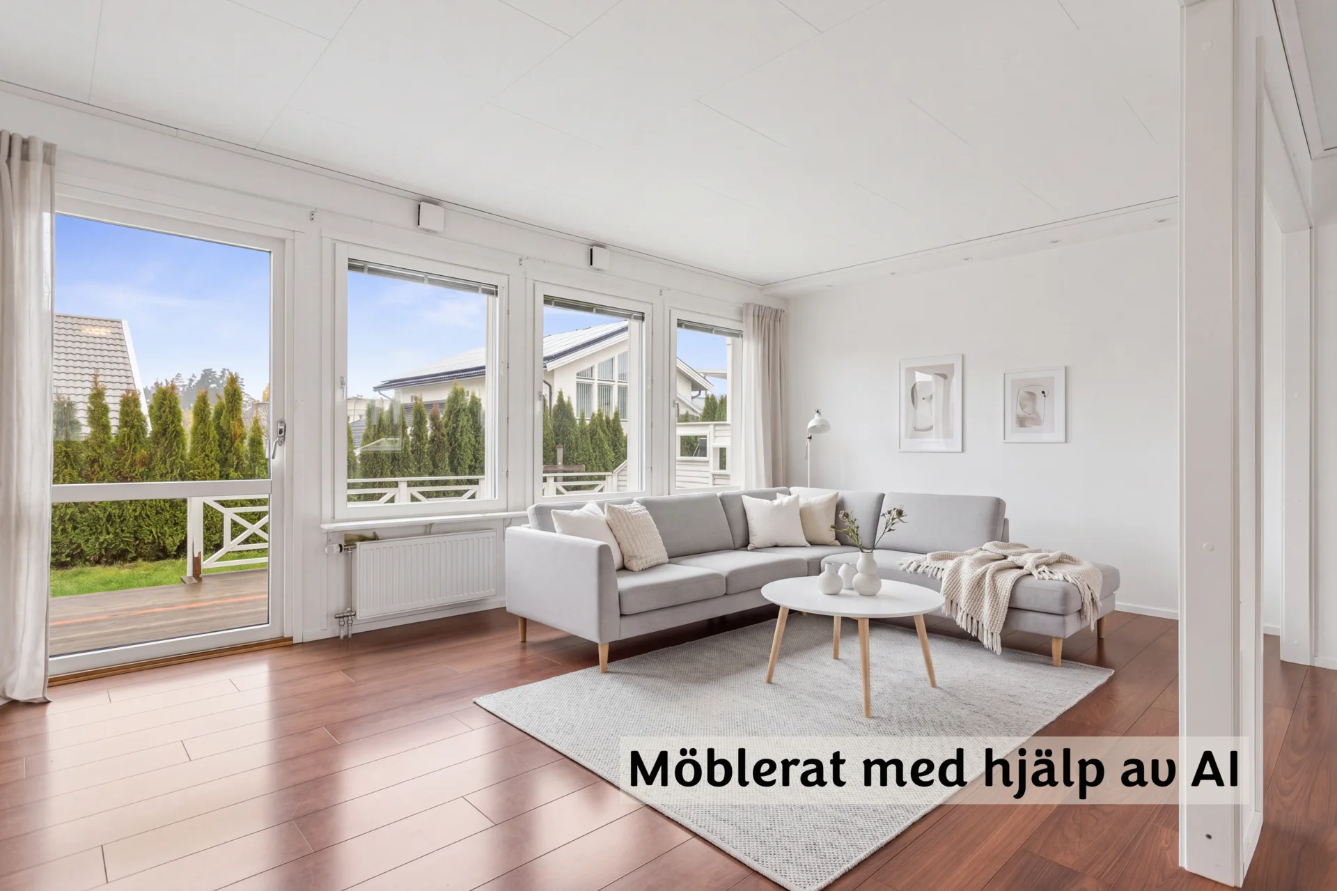 Rymlig familjevilla med uterum, carport och solceller
